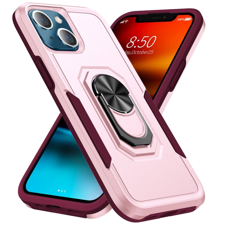 For iPhone 13 Ring Kickstand Heavy Duty Shockproof Phone Case