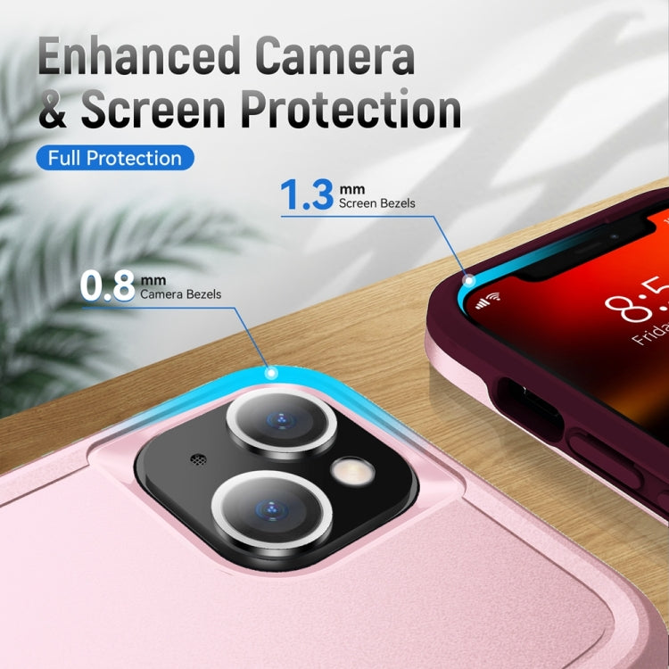 For iPhone 13 Ring Kickstand Heavy Duty Shockproof Phone Case