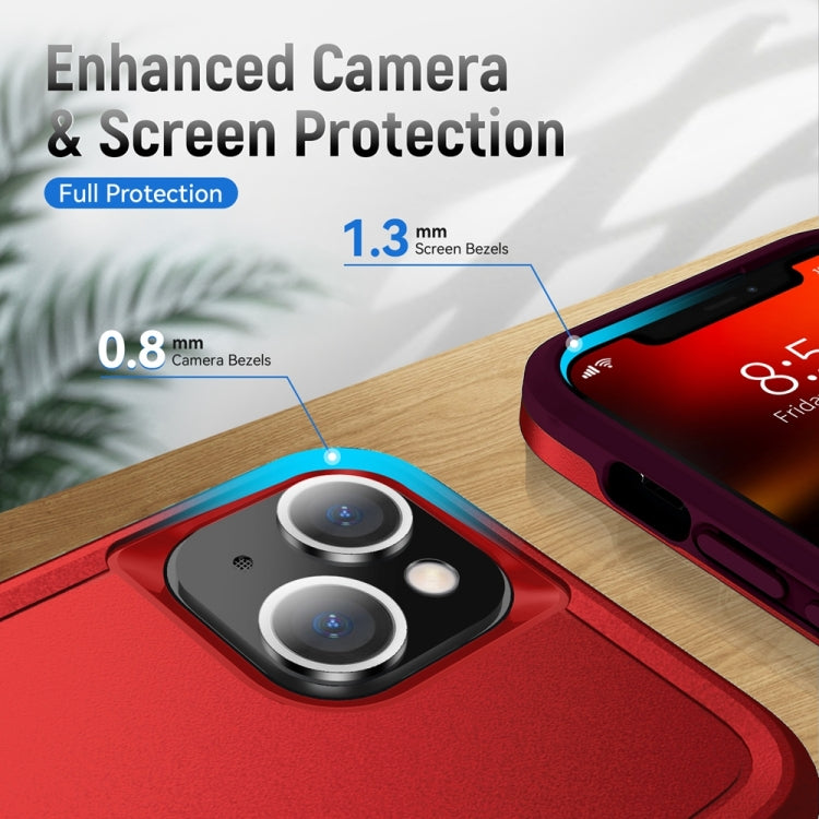 For iPhone 13 Ring Kickstand Heavy Duty Shockproof Phone Case