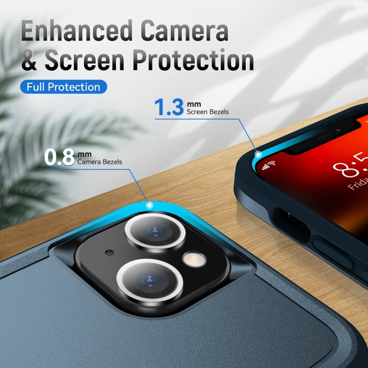 For iPhone 13 Ring Kickstand Heavy Duty Shockproof Phone Case
