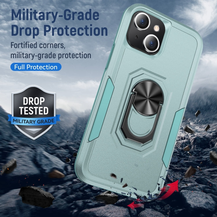For iPhone 13 Ring Kickstand Heavy Duty Shockproof Phone Case