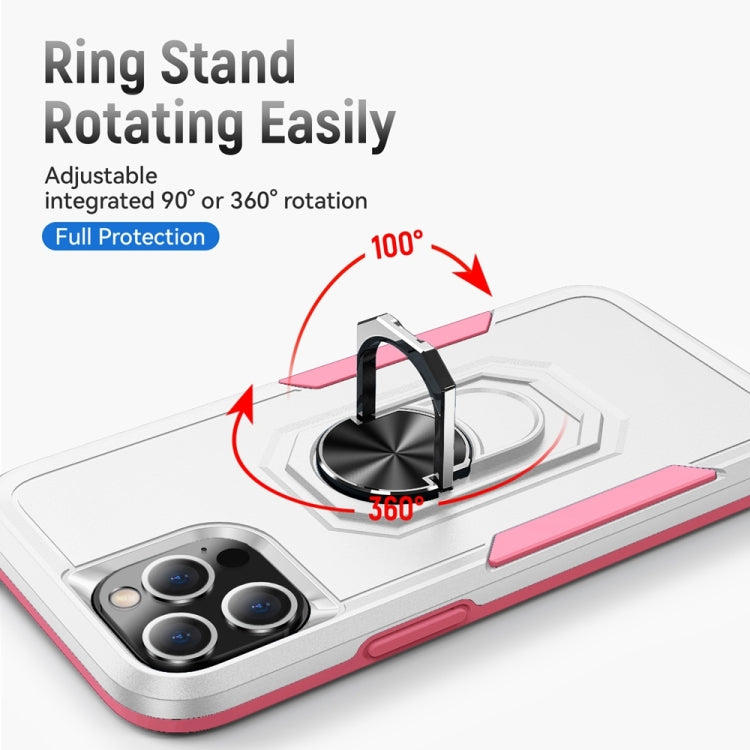 For iPhone 13 Pro Ring Kickstand Heavy Duty Shockproof Phone Case