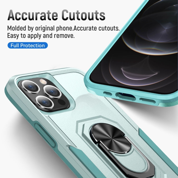 For iPhone 13 Pro Ring Kickstand Heavy Duty Shockproof Phone Case