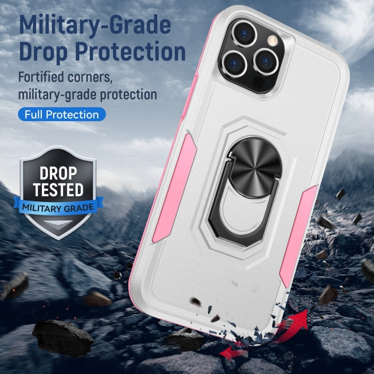 For iPhone 13 Pro Max Ring Kickstand Heavy Duty Shockproof Phone Case