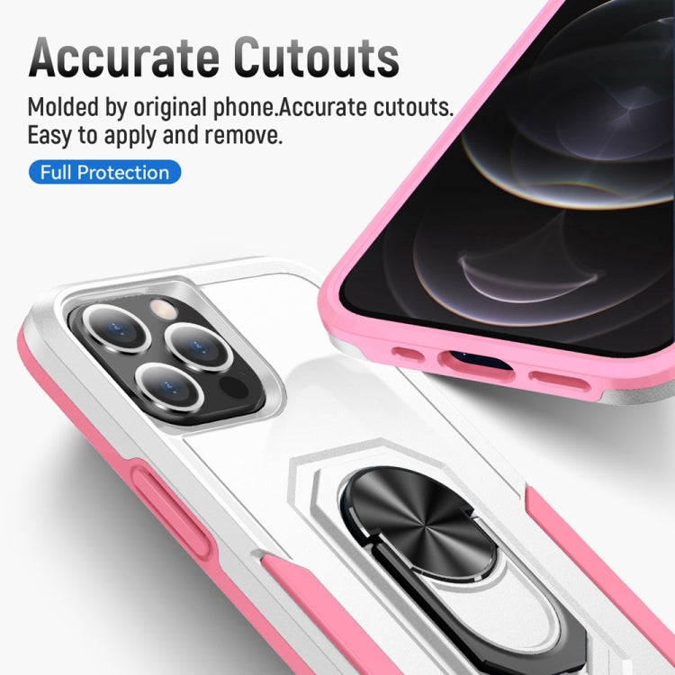 For iPhone 13 Pro Max Ring Kickstand Heavy Duty Shockproof Phone Case