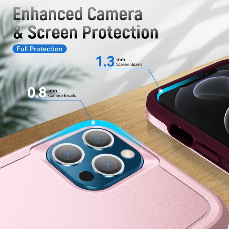 For iPhone 13 Pro Max Ring Kickstand Heavy Duty Shockproof Phone Case