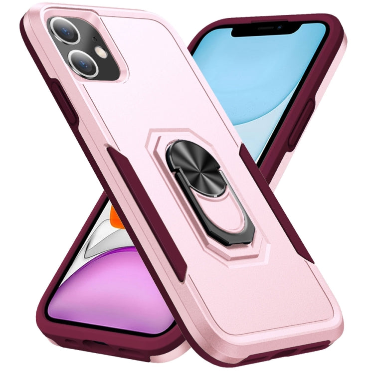 For iPhone 12 mini Ring Kickstand Heavy Duty Shockproof Phone Case