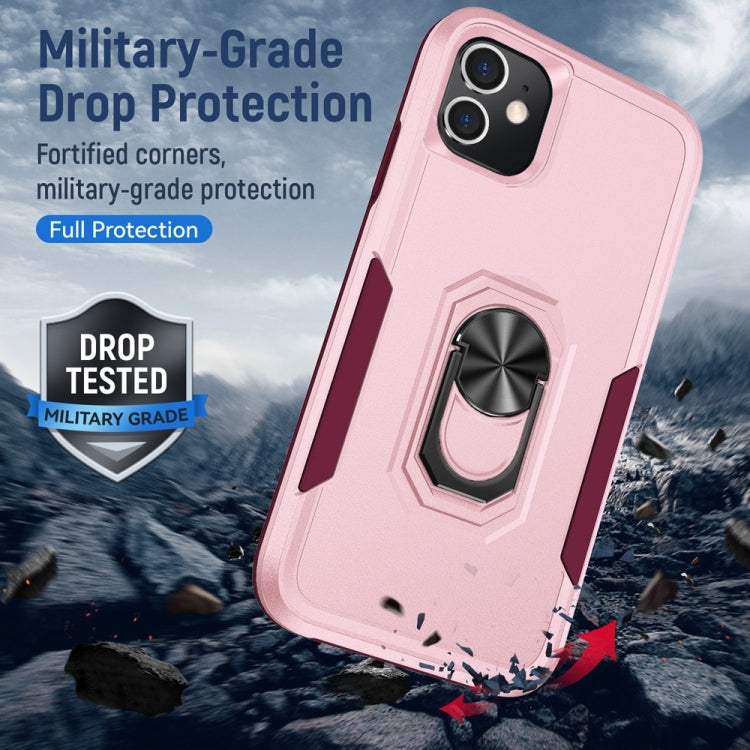 For iPhone 12 mini Ring Kickstand Heavy Duty Shockproof Phone Case