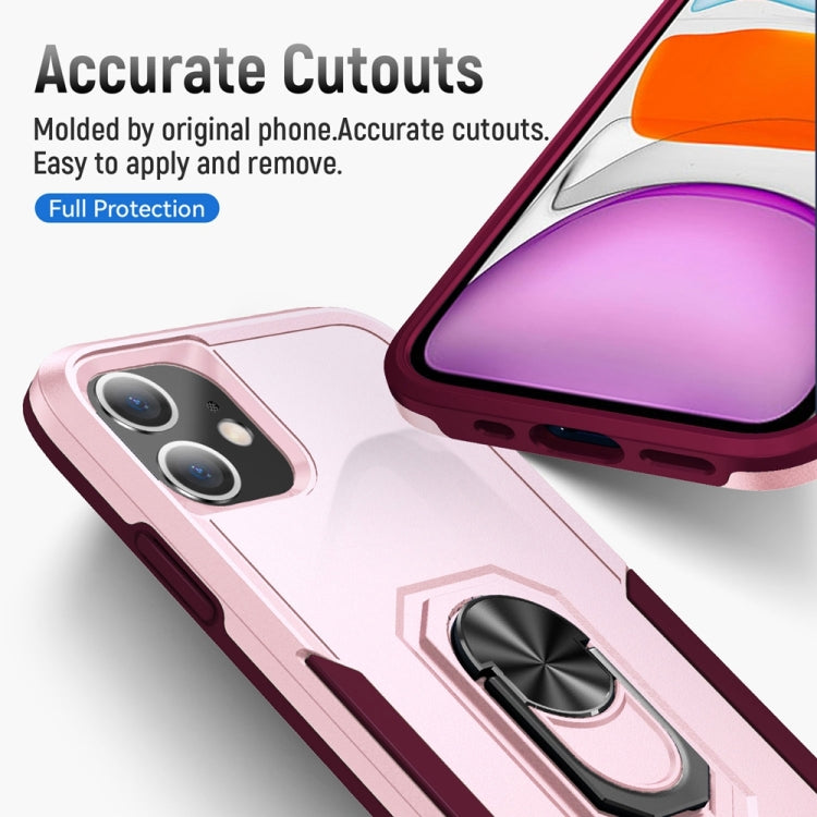 For iPhone 12 mini Ring Kickstand Heavy Duty Shockproof Phone Case