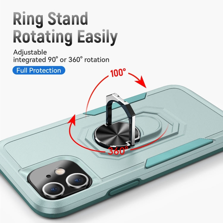 For iPhone 12 mini Ring Kickstand Heavy Duty Shockproof Phone Case