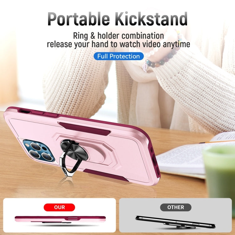For iPhone 12 / 12 Pro Ring Kickstand Heavy Duty Shockproof Phone Case