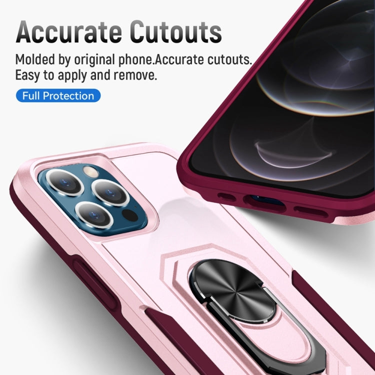 For iPhone 12 / 12 Pro Ring Kickstand Heavy Duty Shockproof Phone Case