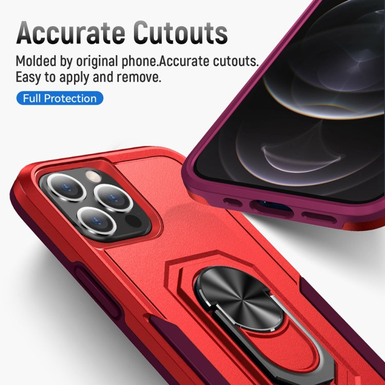For iPhone 12 / 12 Pro Ring Kickstand Heavy Duty Shockproof Phone Case