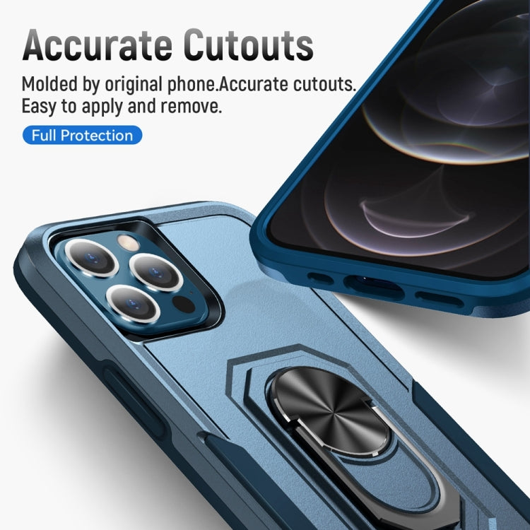 For iPhone 12 / 12 Pro Ring Kickstand Heavy Duty Shockproof Phone Case