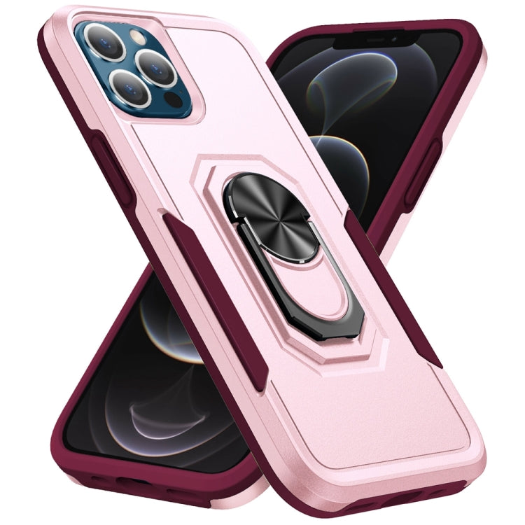 For iPhone 12 Pro Max Ring Kickstand Heavy Duty Shockproof Phone Case