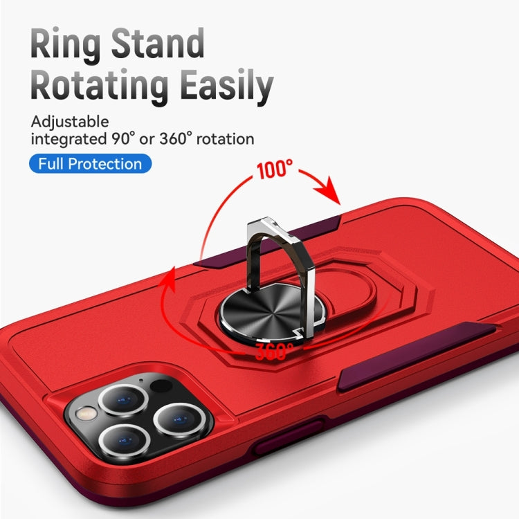 For iPhone 12 Pro Max Ring Kickstand Heavy Duty Shockproof Phone Case