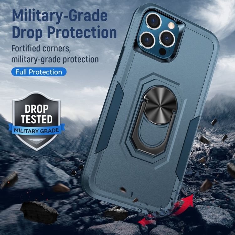 For iPhone 12 Pro Max Ring Kickstand Heavy Duty Shockproof Phone Case