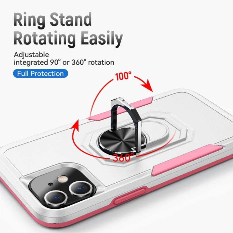 For iPhone 11 Ring Kickstand Heavy Duty Shockproof Phone Case