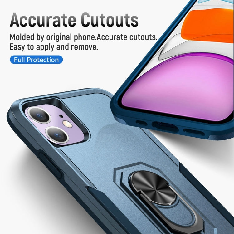 For iPhone 11 Ring Kickstand Heavy Duty Shockproof Phone Case