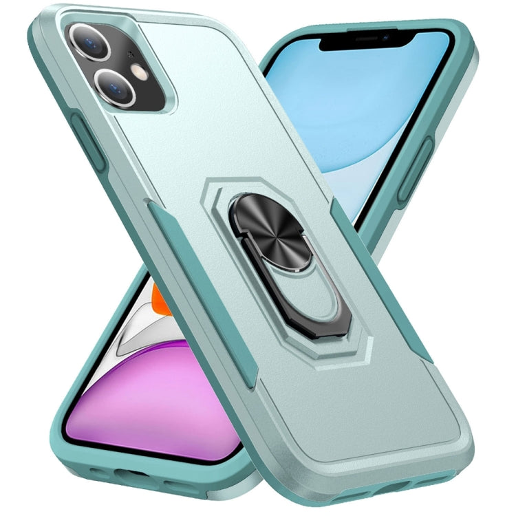 For iPhone 11 Ring Kickstand Heavy Duty Shockproof Phone Case