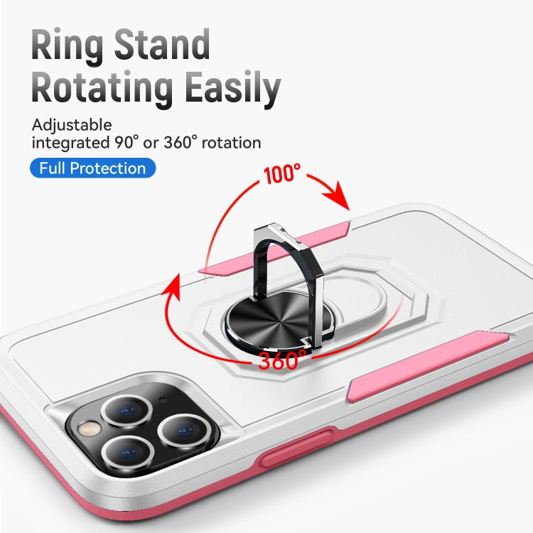 For iPhone 11 Pro Ring Kickstand Heavy Duty Shockproof Phone Case