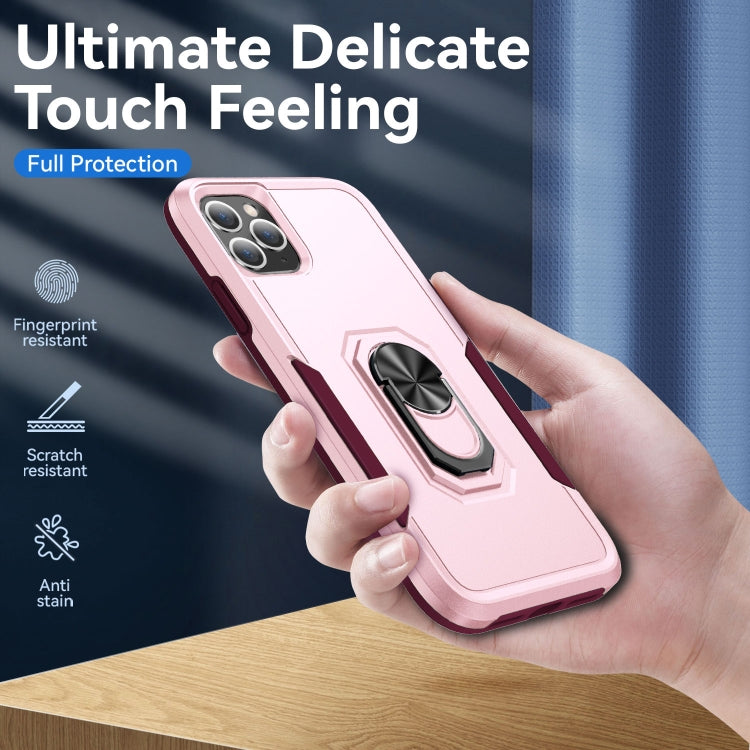 For iPhone 11 Pro Ring Kickstand Heavy Duty Shockproof Phone Case