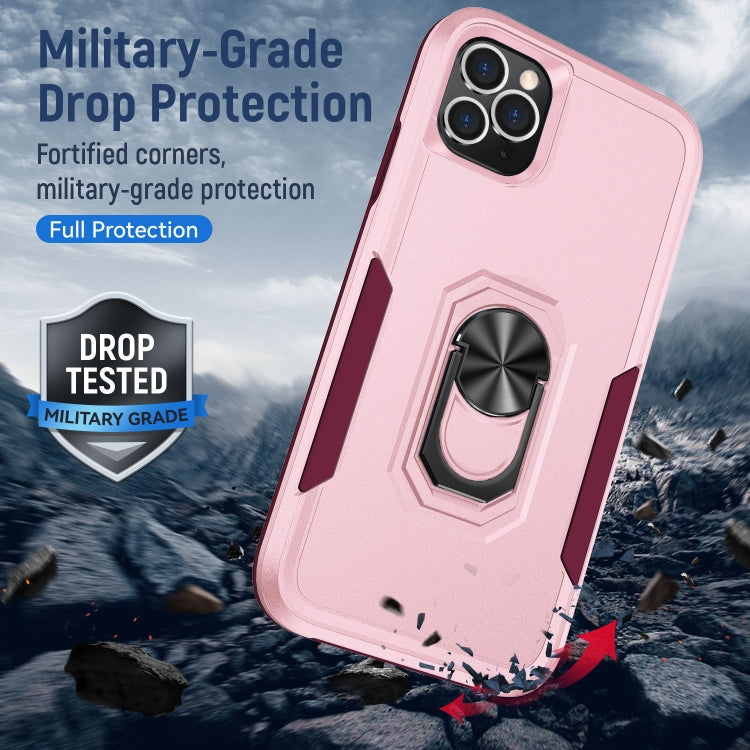 For iPhone 11 Pro Ring Kickstand Heavy Duty Shockproof Phone Case