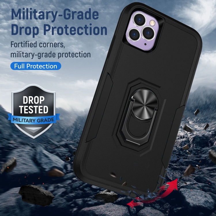 For iPhone 11 Pro Ring Kickstand Heavy Duty Shockproof Phone Case