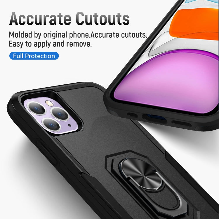 For iPhone 11 Pro Ring Kickstand Heavy Duty Shockproof Phone Case