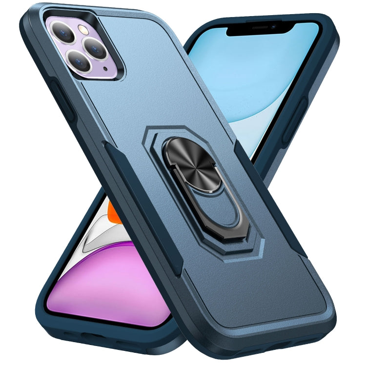 For iPhone 11 Pro Ring Kickstand Heavy Duty Shockproof Phone Case