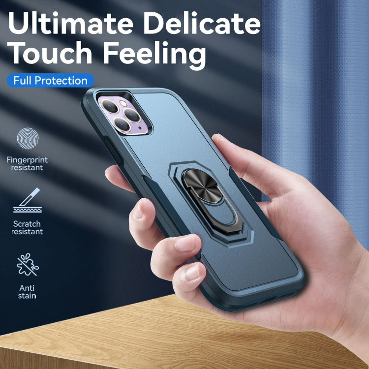 For iPhone 11 Pro Ring Kickstand Heavy Duty Shockproof Phone Case