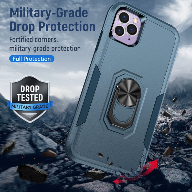 For iPhone 11 Pro Ring Kickstand Heavy Duty Shockproof Phone Case