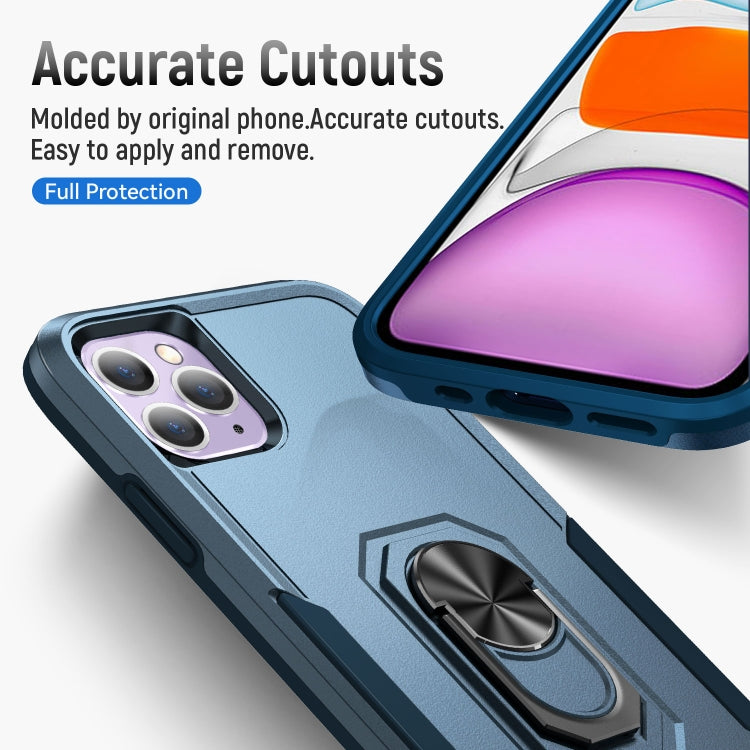 For iPhone 11 Pro Ring Kickstand Heavy Duty Shockproof Phone Case