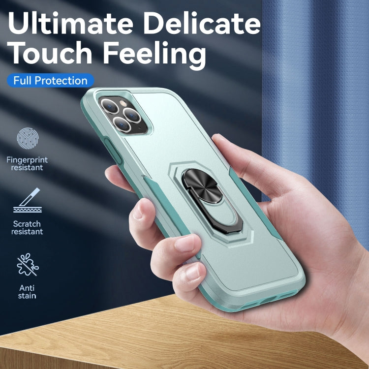 For iPhone 11 Pro Ring Kickstand Heavy Duty Shockproof Phone Case