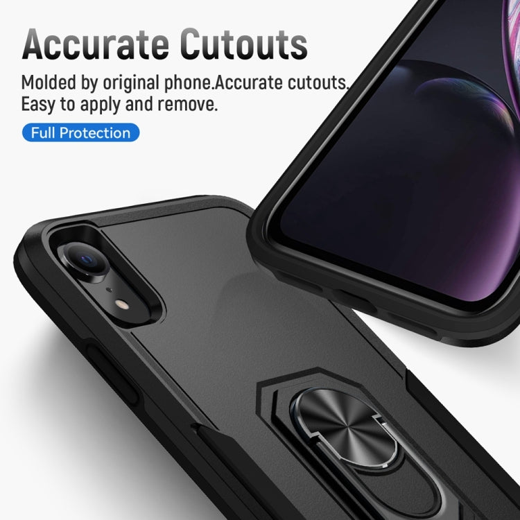 For iPhone XR Ring Kickstand Heavy Duty Shockproof Phone Case