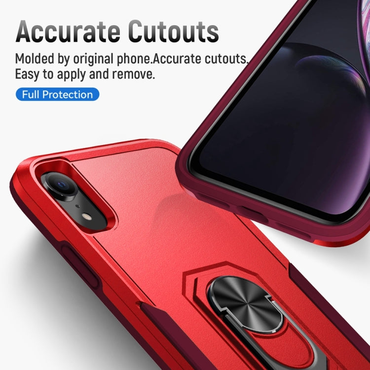 For iPhone XR Ring Kickstand Heavy Duty Shockproof Phone Case