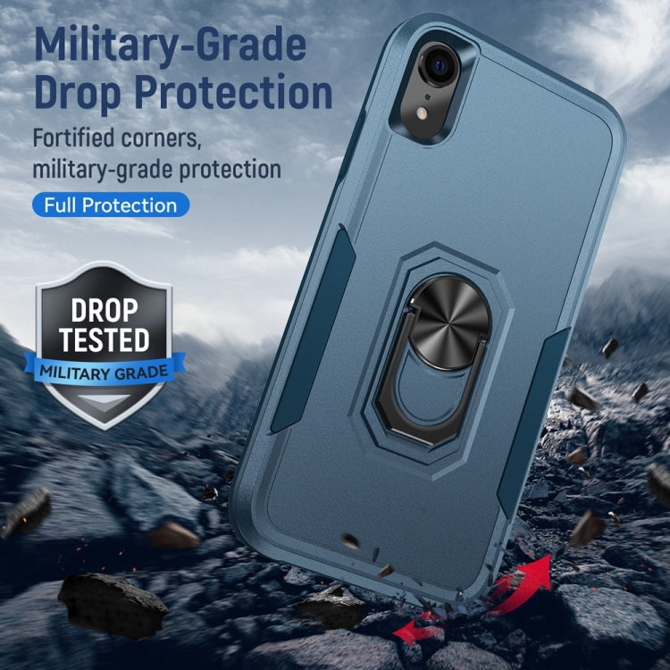 For iPhone XR Ring Kickstand Heavy Duty Shockproof Phone Case