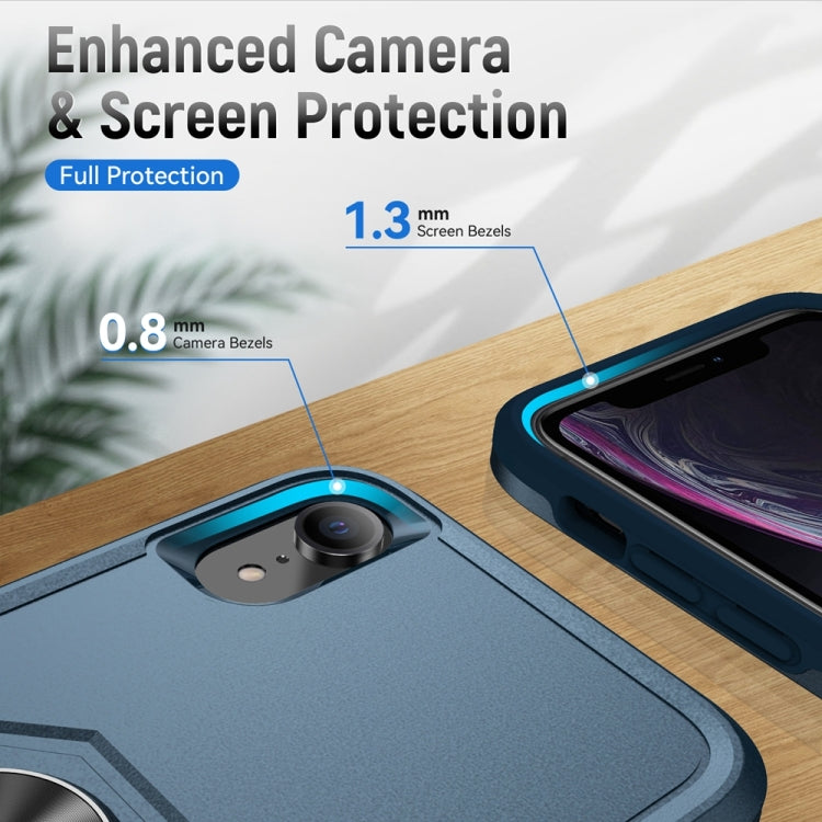 For iPhone XR Ring Kickstand Heavy Duty Shockproof Phone Case