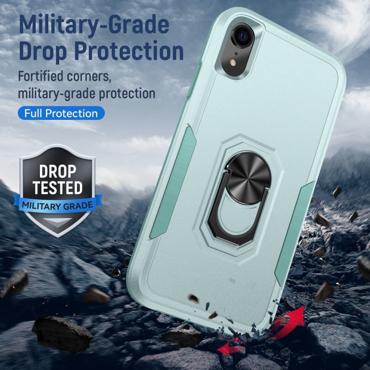 For iPhone XR Ring Kickstand Heavy Duty Shockproof Phone Case