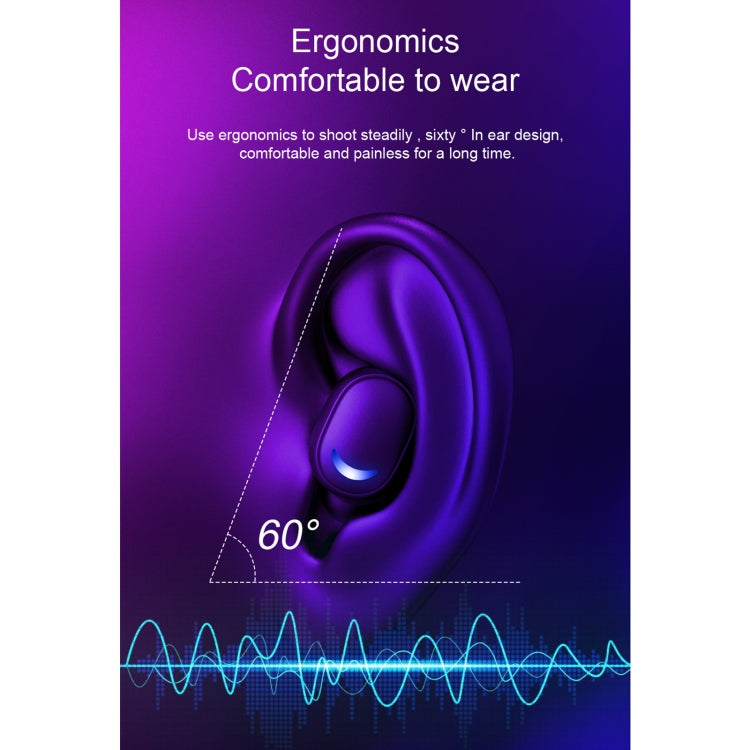 E10 Intelligent Noise Reduction E-sports Gaming Bluetooth Earphone with Three-screen Battery Display Charging Box, Support Siri & Power Bank