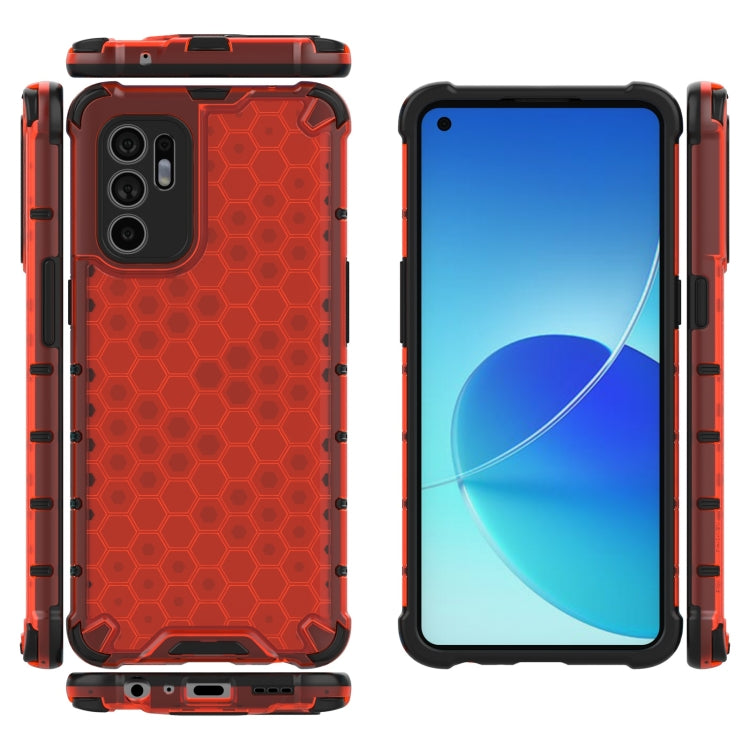 For OPPO Reno6 4G Shockproof Honeycomb PC + TPU Case