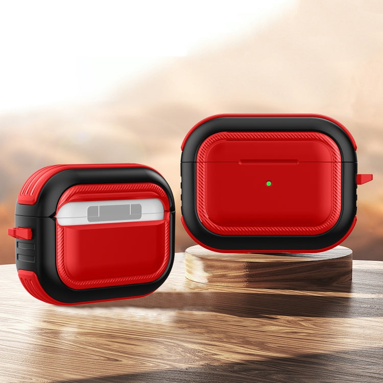 Wireless Earphones Shockproof TPU + PC Protective Case with Carabiner For AirPods Pro