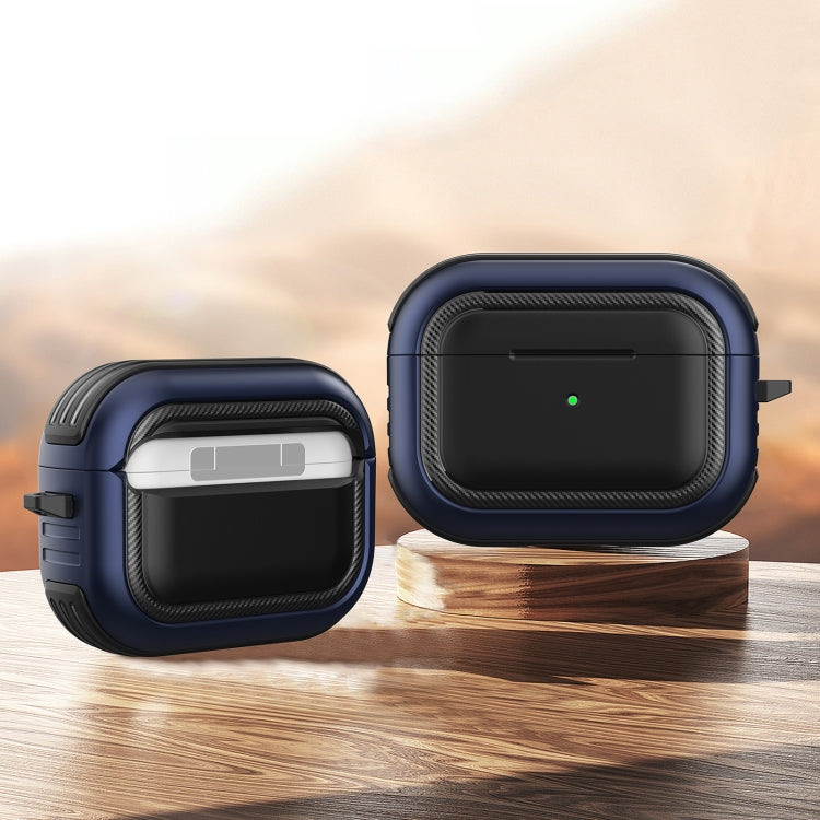 Wireless Earphones Shockproof TPU + PC Protective Case with Carabiner For AirPods Pro
