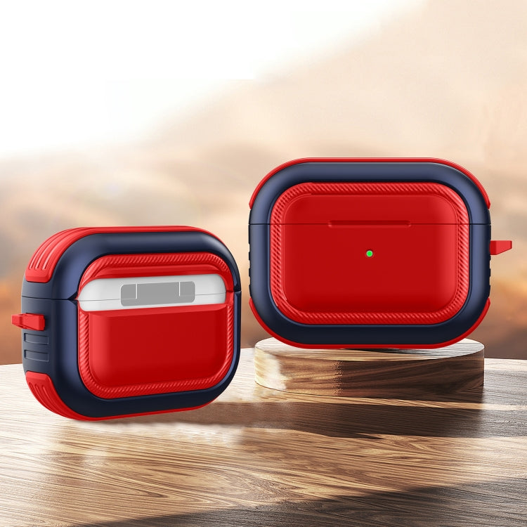 Wireless Earphones Shockproof TPU + PC Protective Case with Carabiner For AirPods Pro