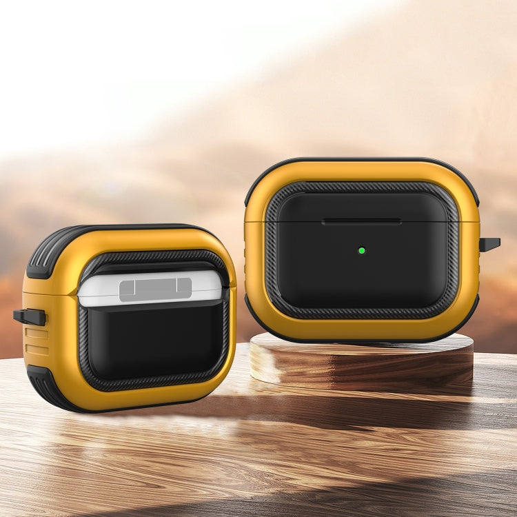 Wireless Earphones Shockproof TPU + PC Protective Case with Carabiner For AirPods Pro