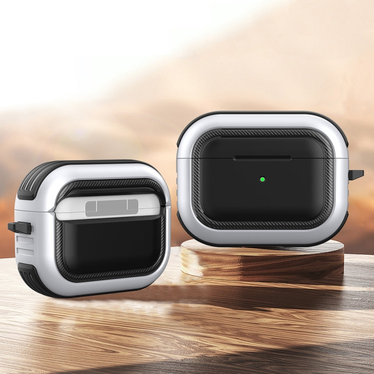 Wireless Earphones Shockproof TPU + PC Protective Case with Carabiner For AirPods Pro