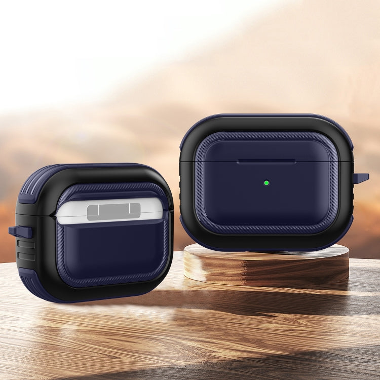 Wireless Earphones Shockproof TPU + PC Protective Case with Carabiner For AirPods Pro