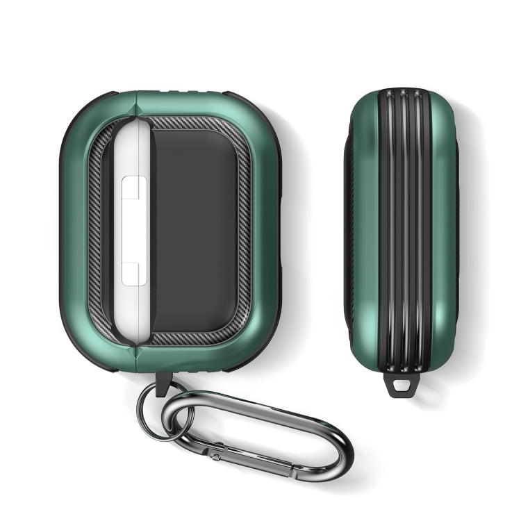 Wireless Earphones Shockproof TPU + PC Protective Case with Carabiner For AirPods Pro