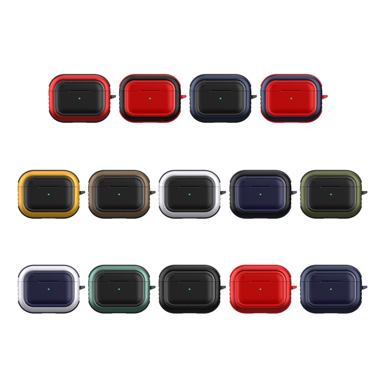 Wireless Earphones Shockproof TPU + PC Protective Case with Carabiner For AirPods Pro