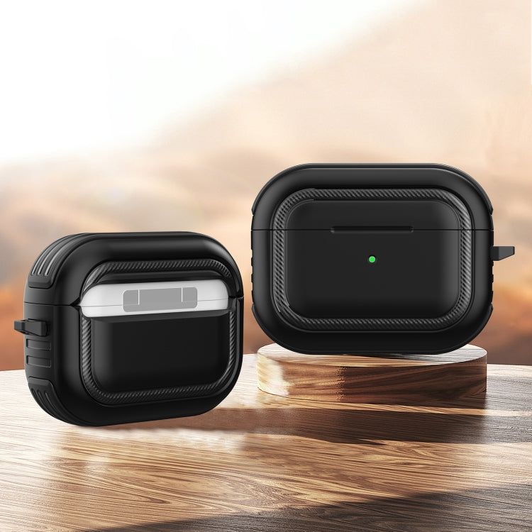 Wireless Earphones Shockproof TPU + PC Protective Case with Carabiner For AirPods Pro